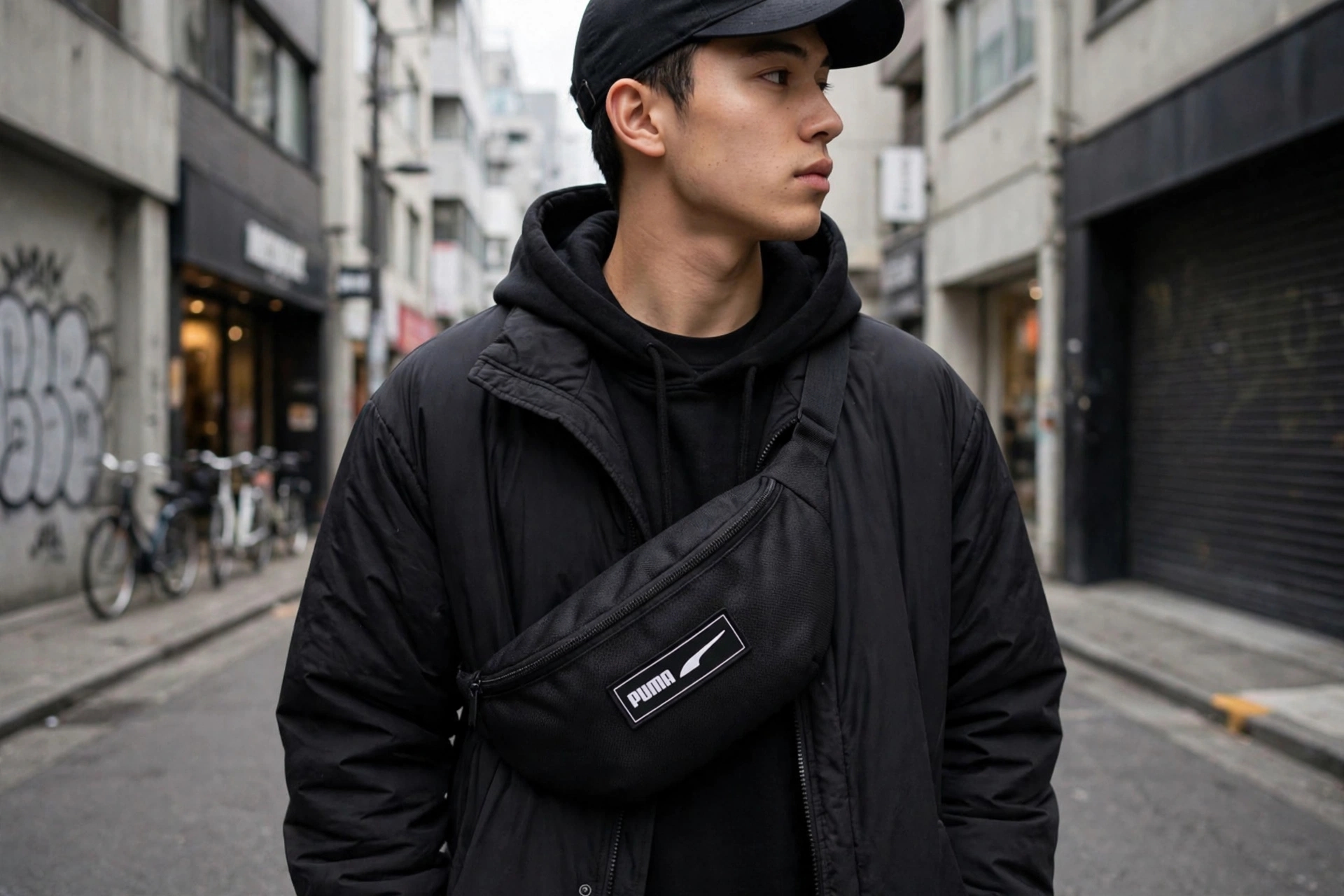 Banano Puma Deck Waist Bag en color negro