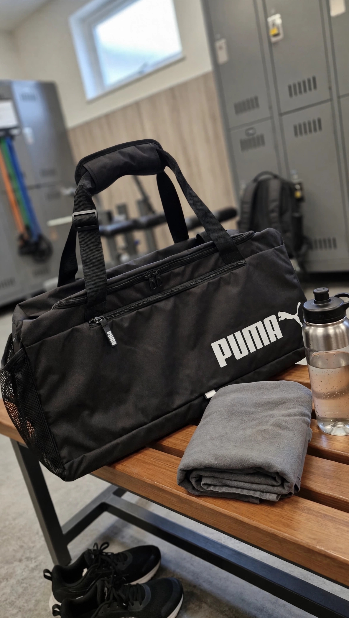 bolso deportivo de la imagen parece ser un Puma Challenger en color negro
